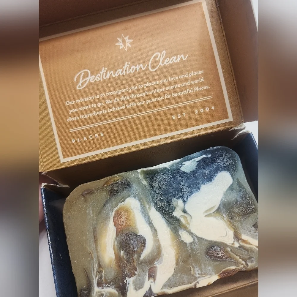 Places Artisan Soap in Navy and Cream New Handmade Smell Relaxing
